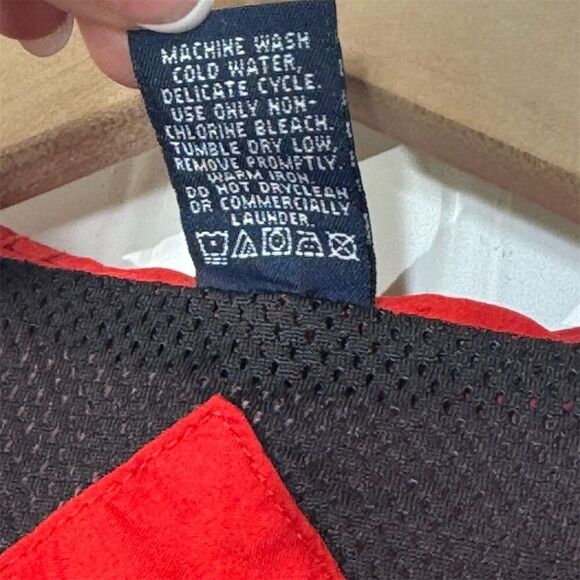 Y2K Red Vantage Windbreaker Jacket Small Grunge Nylon Anorak Streetwear Skater - Picture 10 of 11